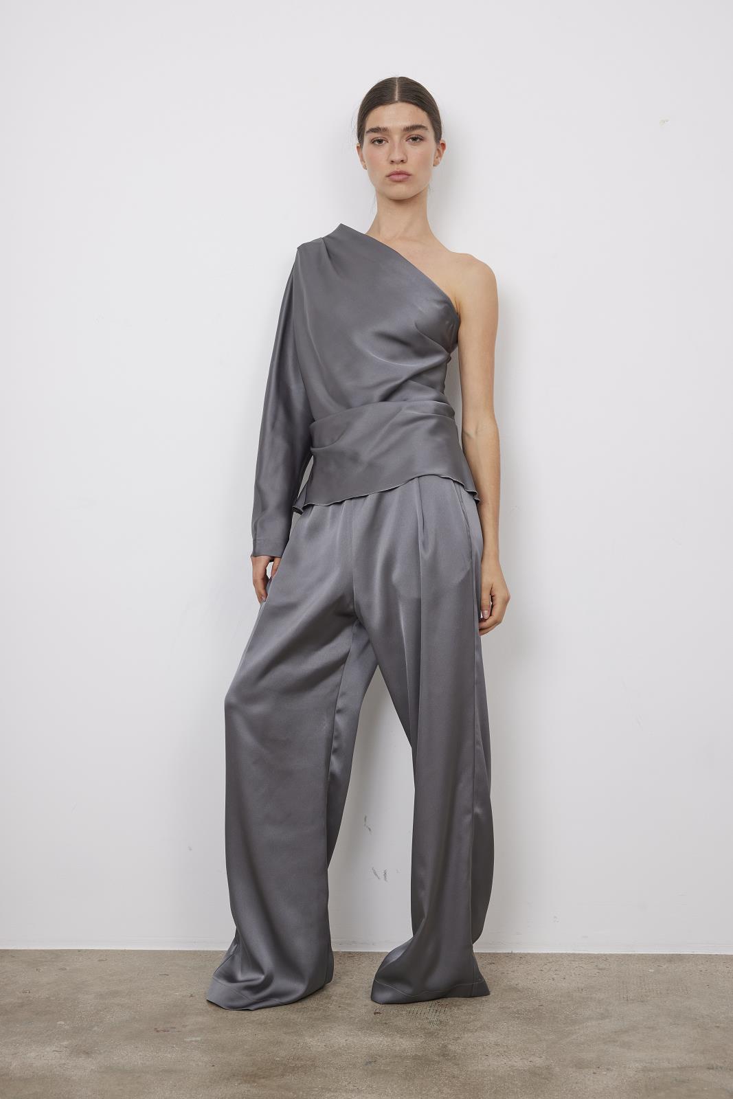 PANTS DRESSED L-*-UNI-Grijs