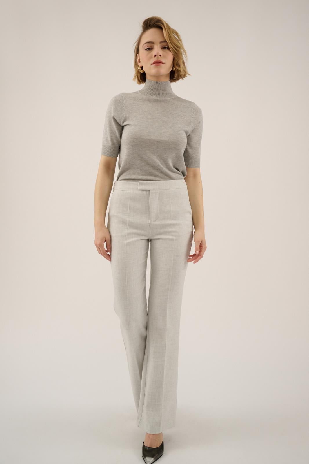 PANTS DRESSED L-*-UNI-GREY LIGHT