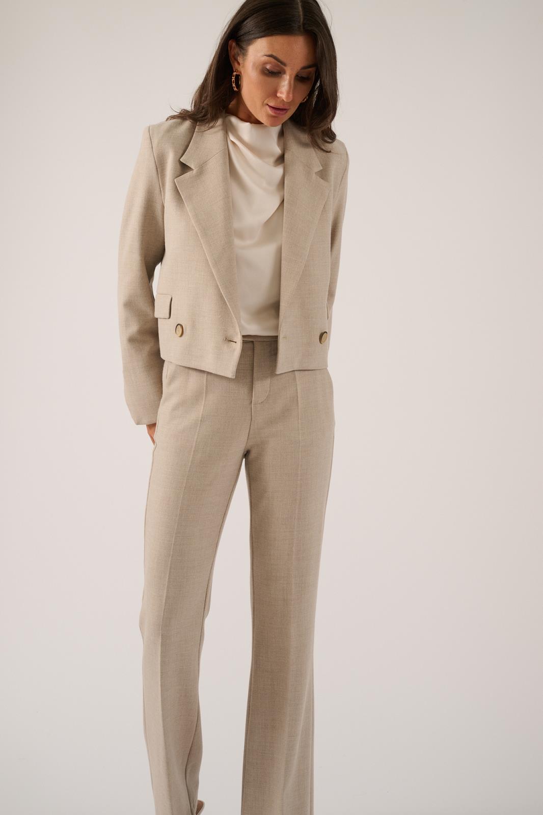 PANTS DRESSED L-*-UNI-TAUPE