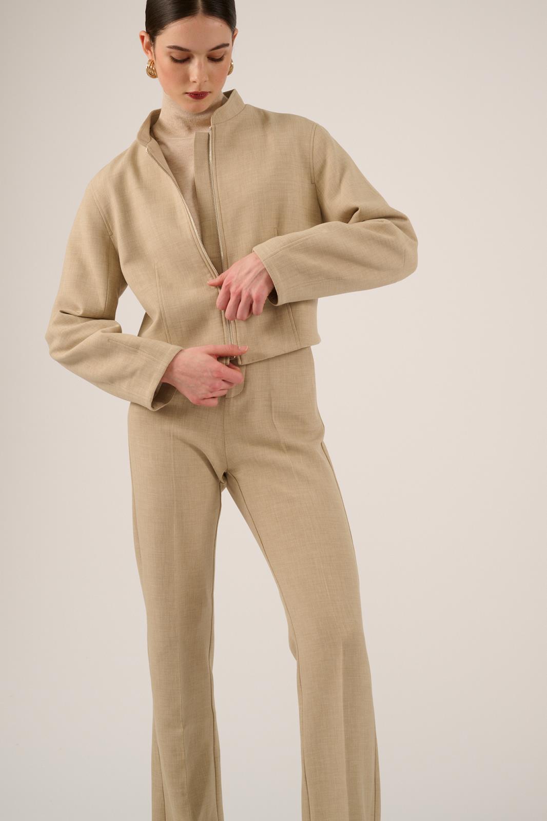 PANTS DRESSED L-*-UNI-BEIGE