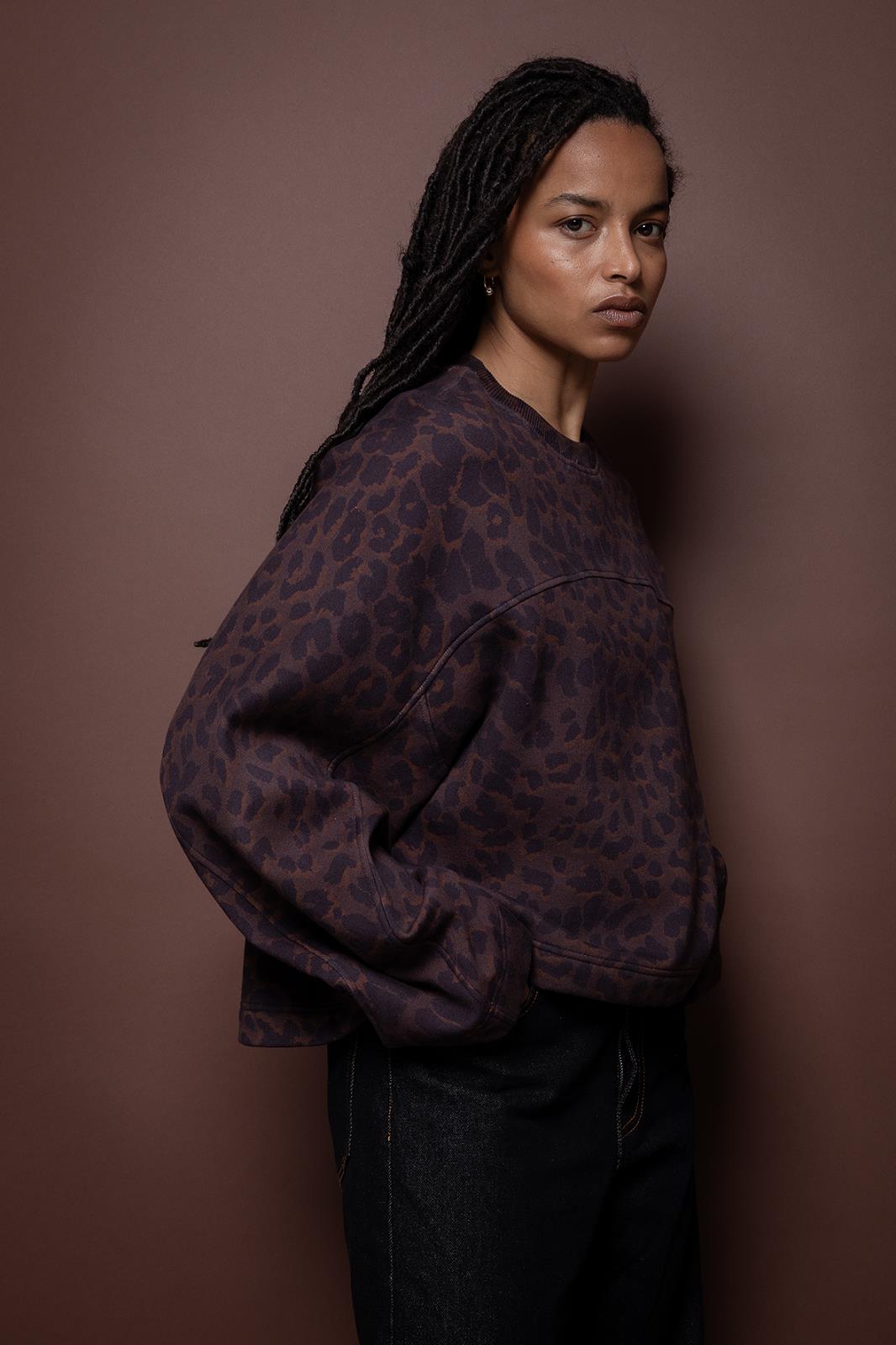 SWEATER LS-ON-UNI-BROWN