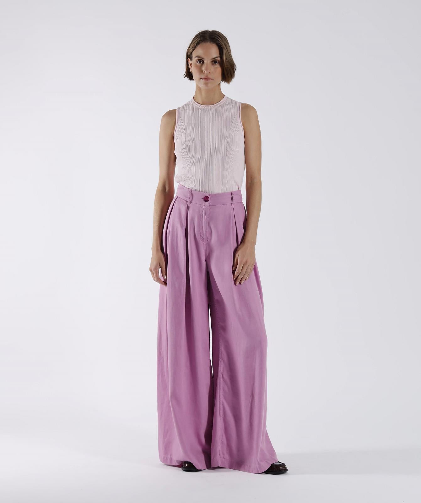 BROEK GEKLEED ROZE