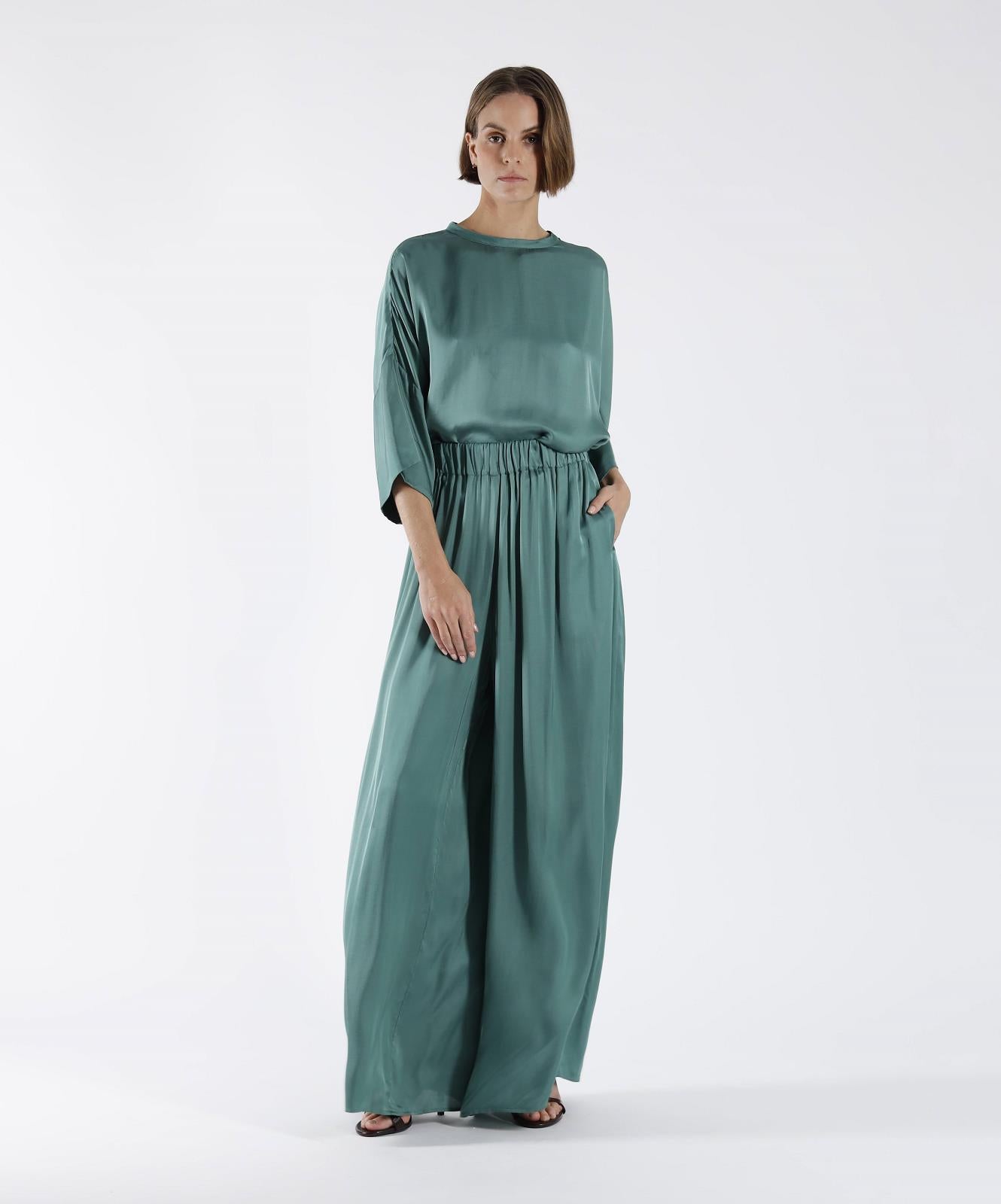 BROEK GEKLEED GROEN