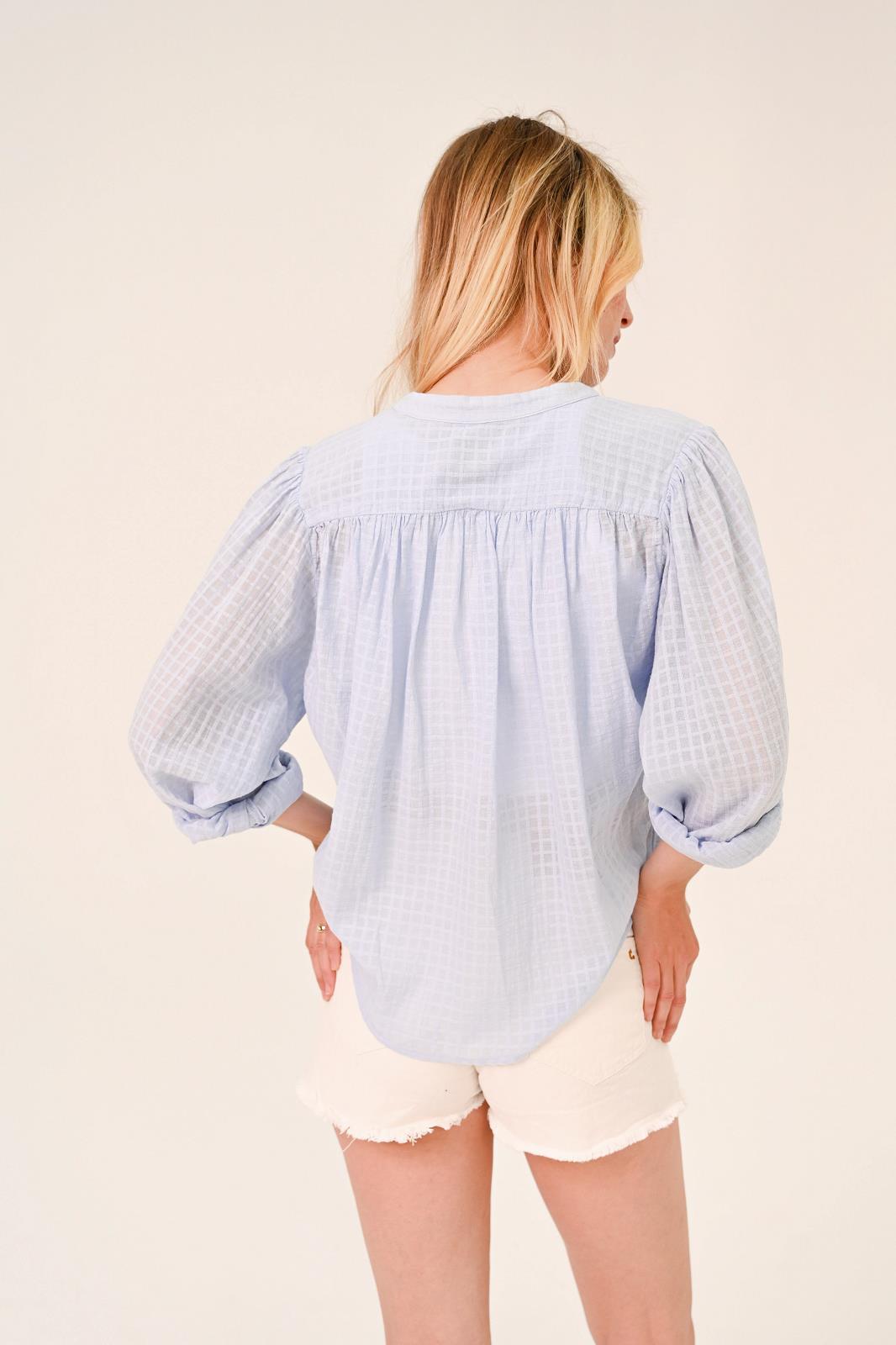 BLOUSE LM UNI L BLAUW