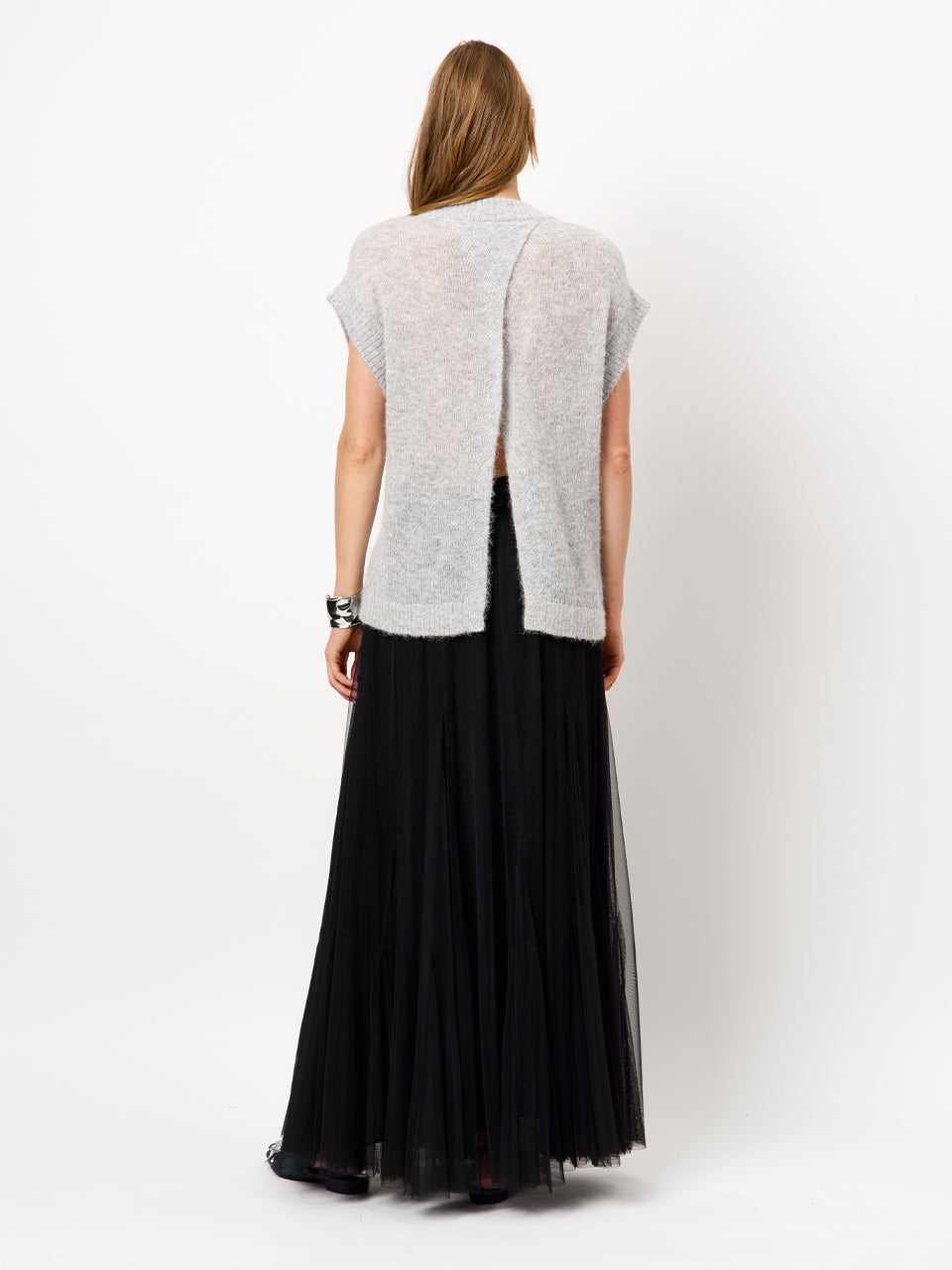 PULL SL-VN-UNI+APPLI-GREY