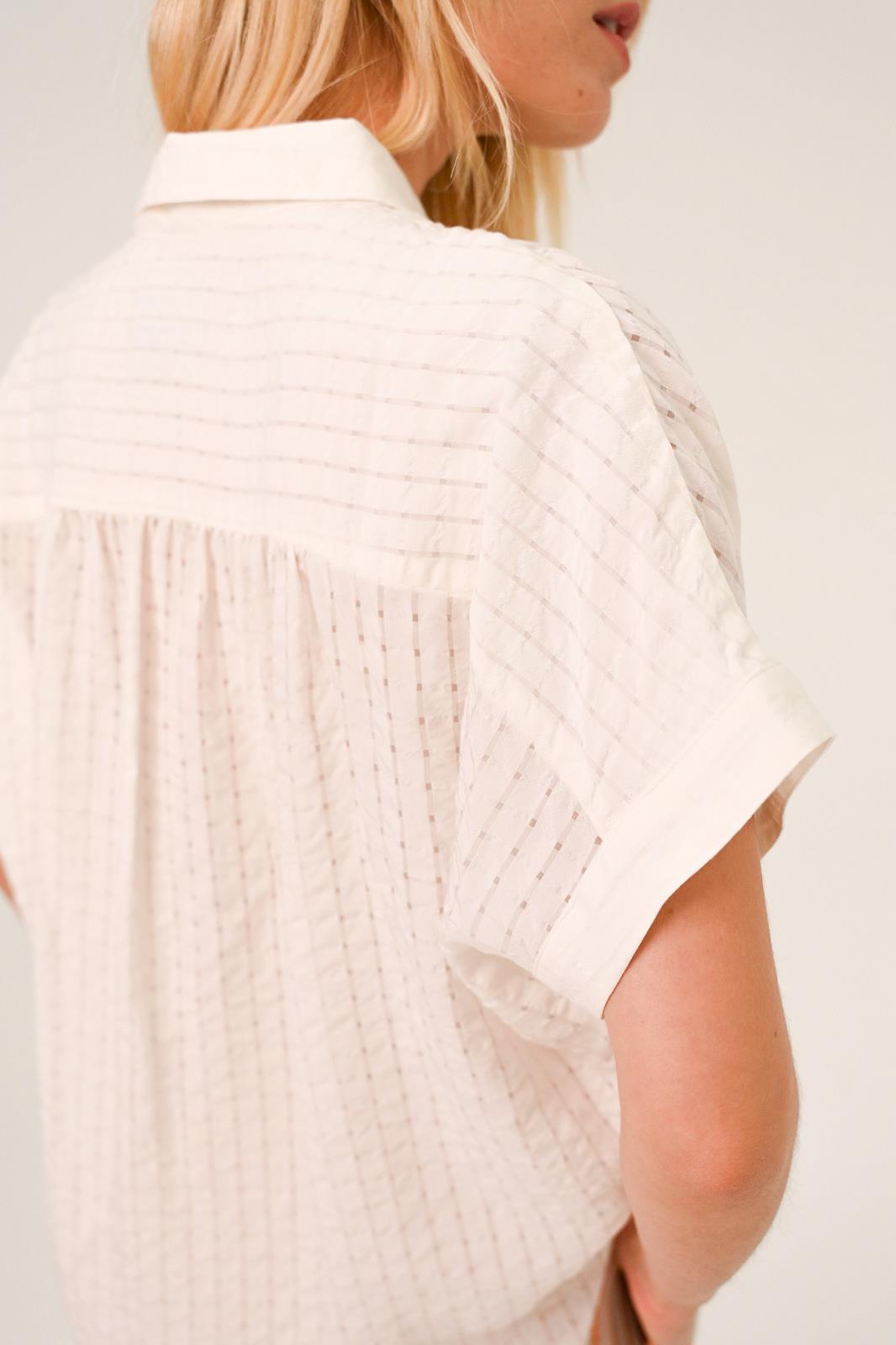 BLOUSE SS UNI ECRU