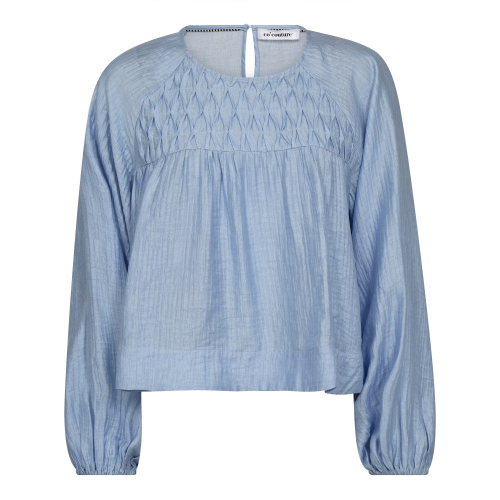 BLOUSE LM L BLAUW
