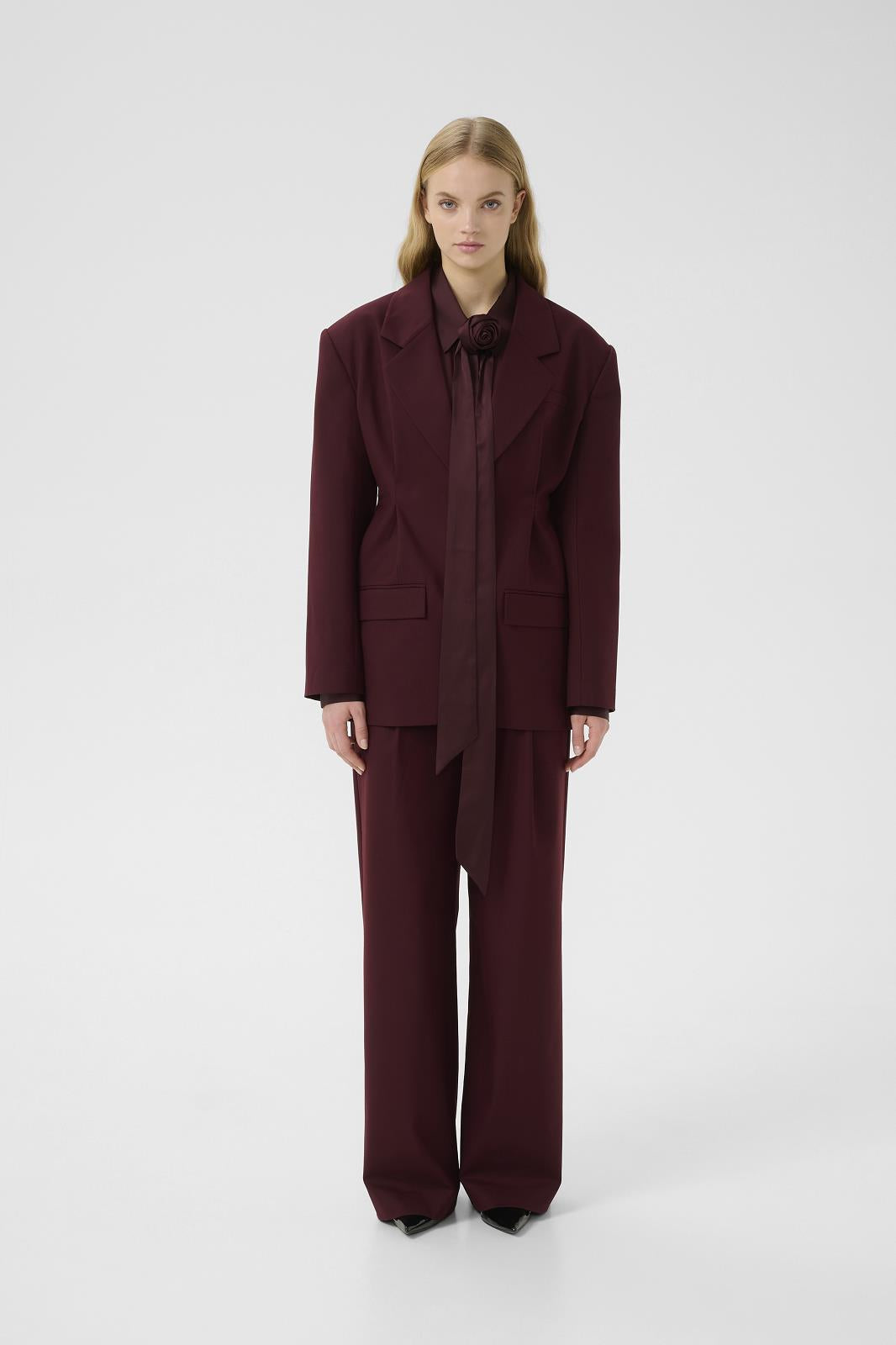 PANTS DRESSED L-*-UNI-AUBERGINE