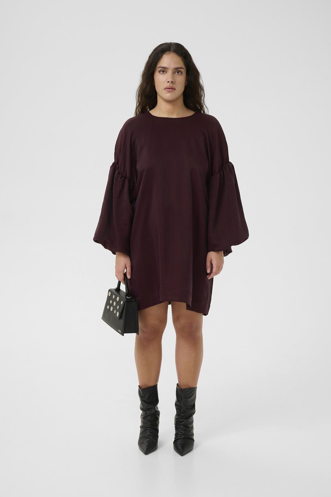 DRESS LS-*-UNI-AUBERGINE