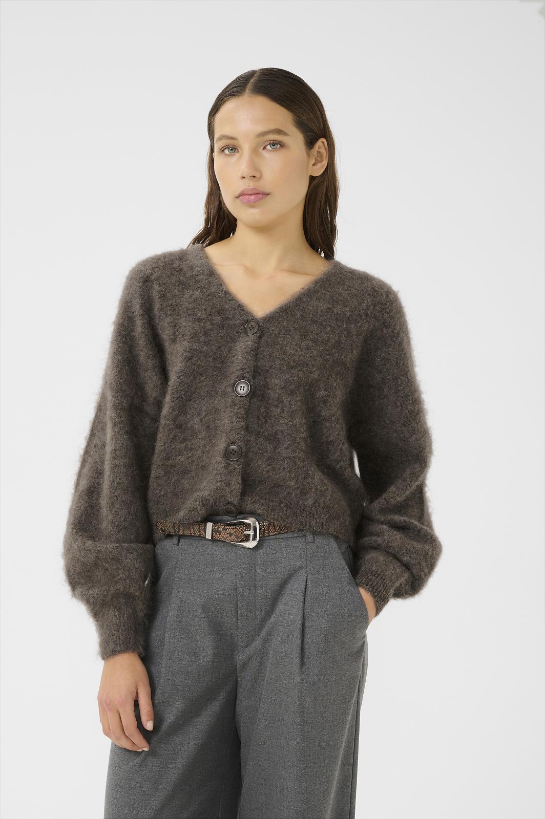 CARDIGAN KNIT N LS-ON-UNI-TAUPE