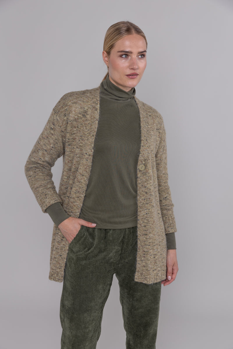 GILET LANG LM UNI GROEN