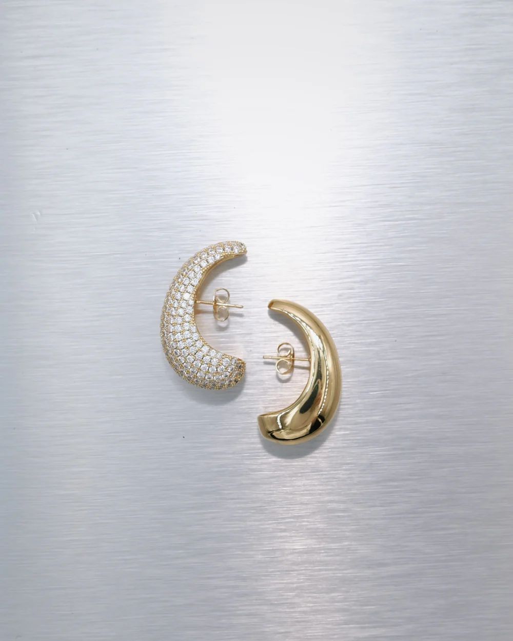 GOUDEN OORBEL DIAMANTEN