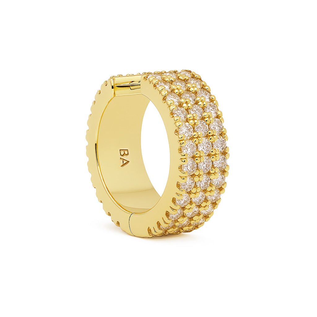 GOUDEN OORBEL MET DIAMANTEN