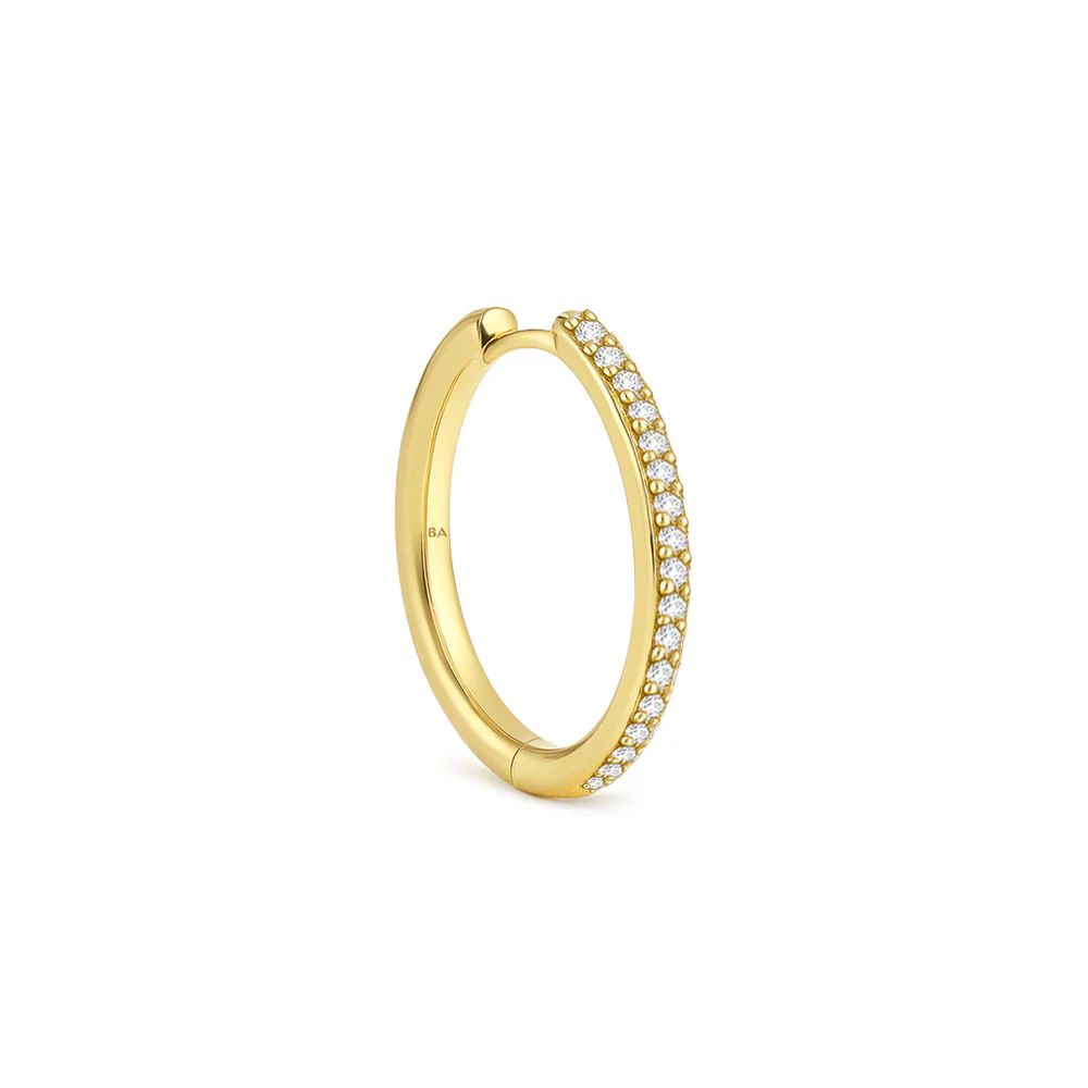 GOUDEN OORRING MET DIAMANT