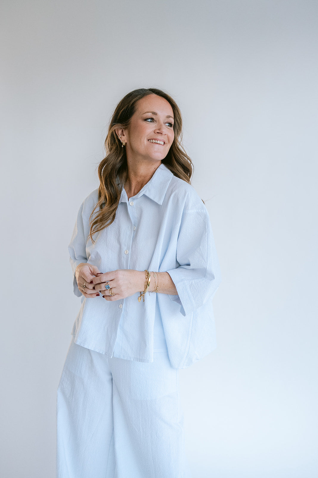 BLOUSE KM RUIT L BLAUW