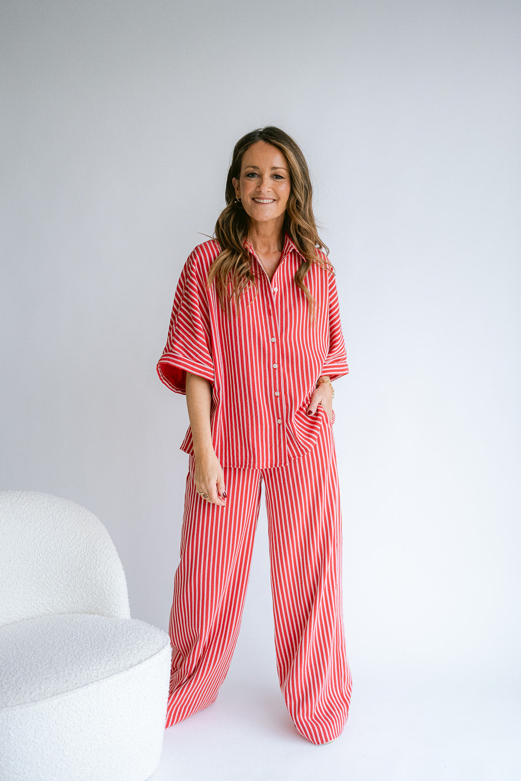 BROEK STREEP ROOD