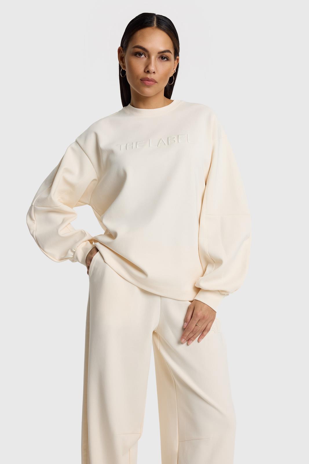 ladies knitted balloon sleeve sweater