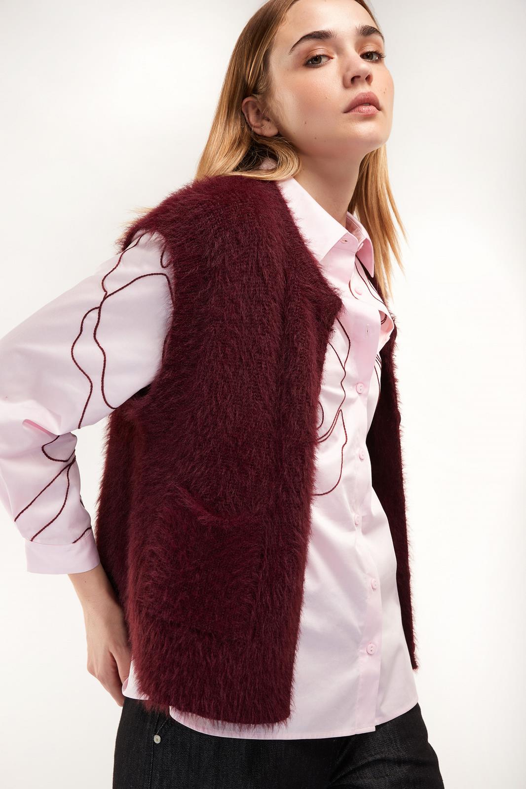 CARDIGAN KNIT N SL-OTHER-UNI-AUBERGINE