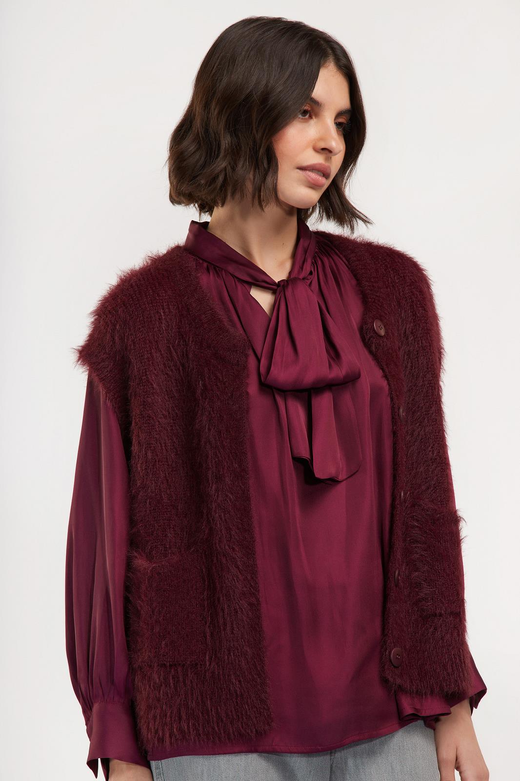 CARDIGAN KNIT N SL-OTHER-UNI-AUBERGINE