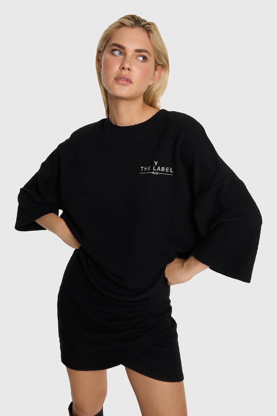 SWEATER LS-ON-UNI-BLACK