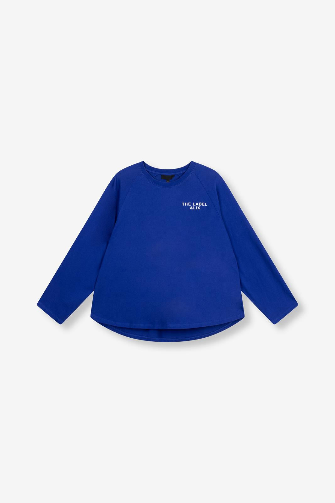 T-SHIRT 3/4S-ON-UNI+PRINT-BLUE BRIGHT