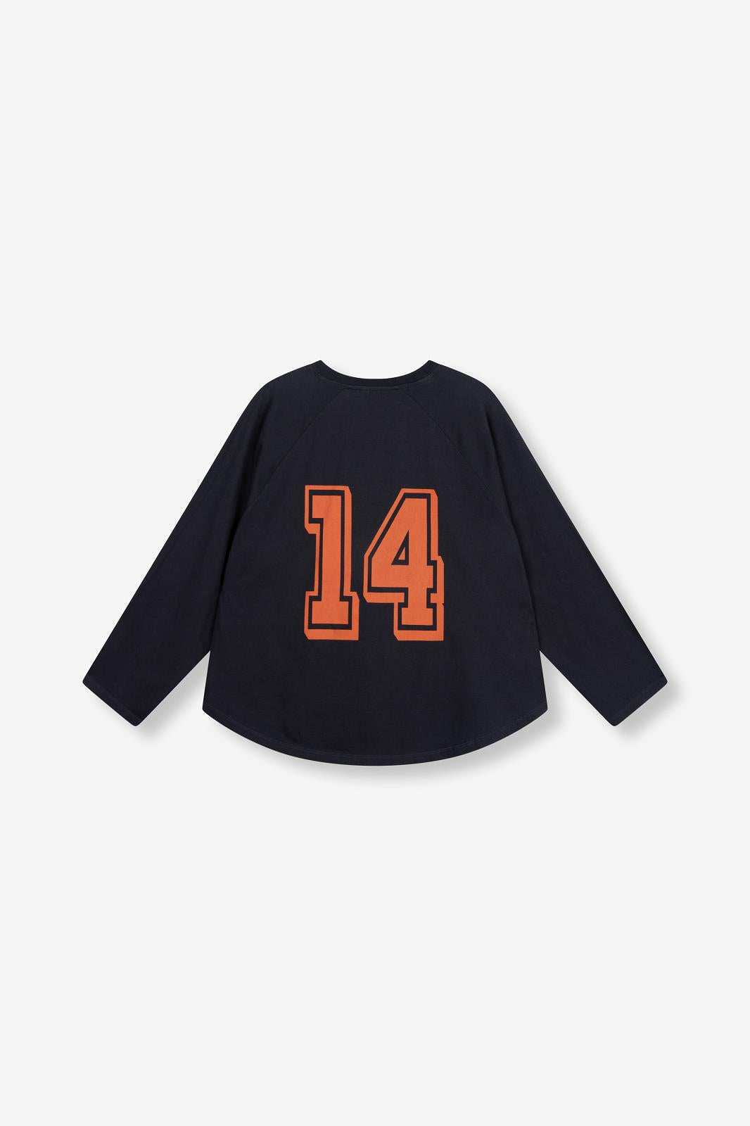 T-SHIRT 3/4S-ON-UNI+PRINT-ANTRACITE