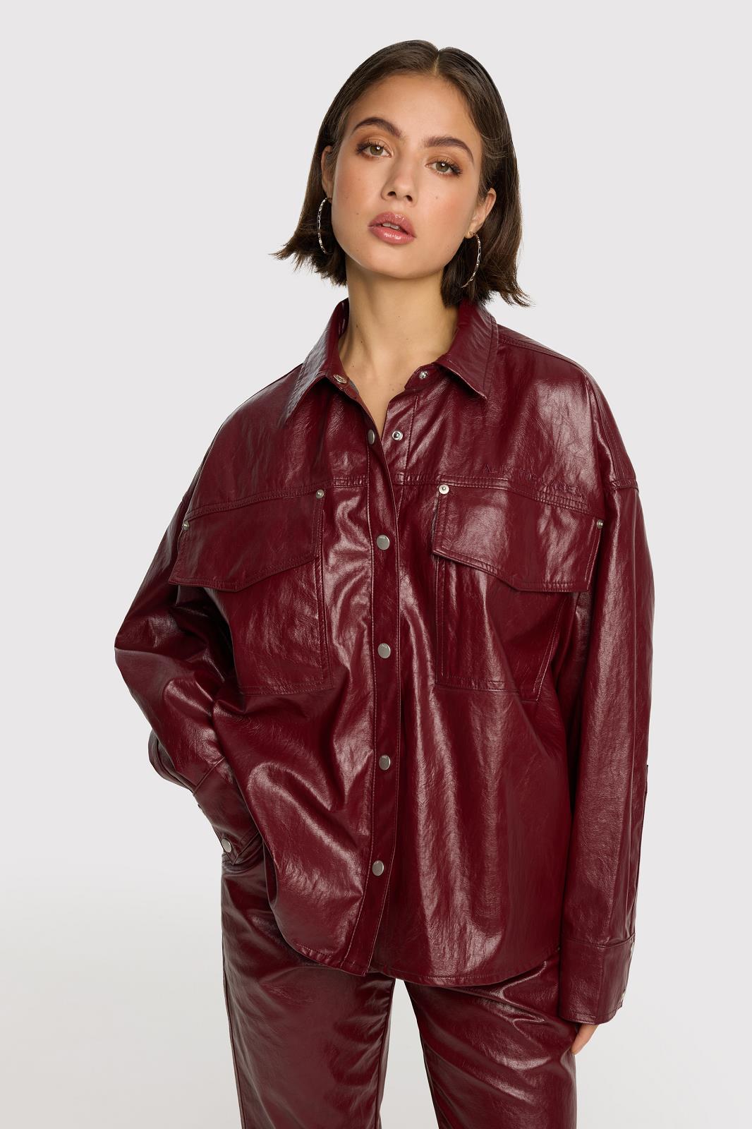 BLOUSE JACKET-*-UNI+APPLI-AUBERGINE