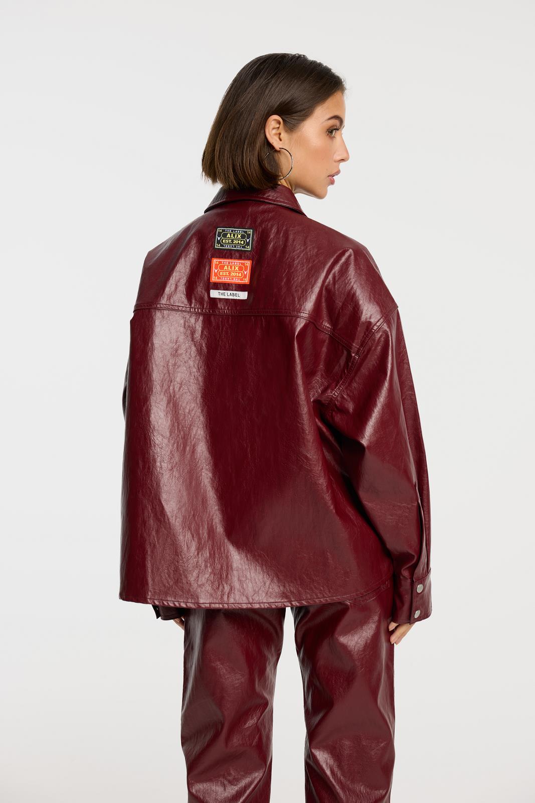 BLOUSE JACKET-*-UNI+APPLI-AUBERGINE