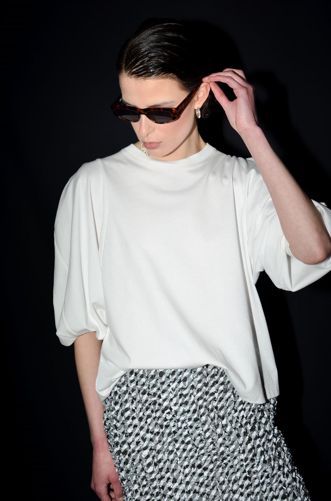 BLOUSE LM UNI ECRU