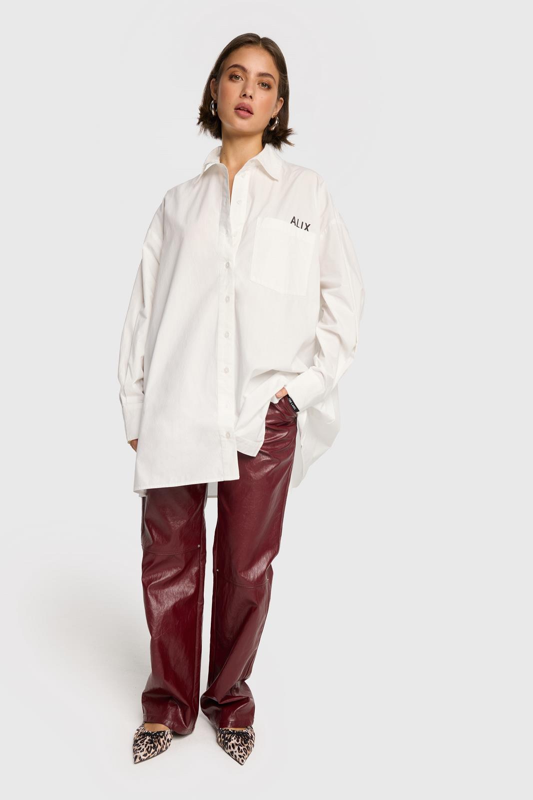 PANTS CASUAL L-LEATHER (FAKE)-UNI+APPLI-