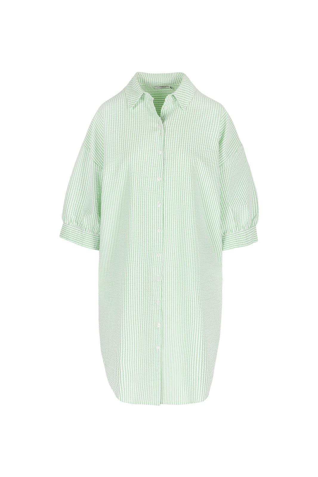STRIPED SHIRT DRESS spring-bud