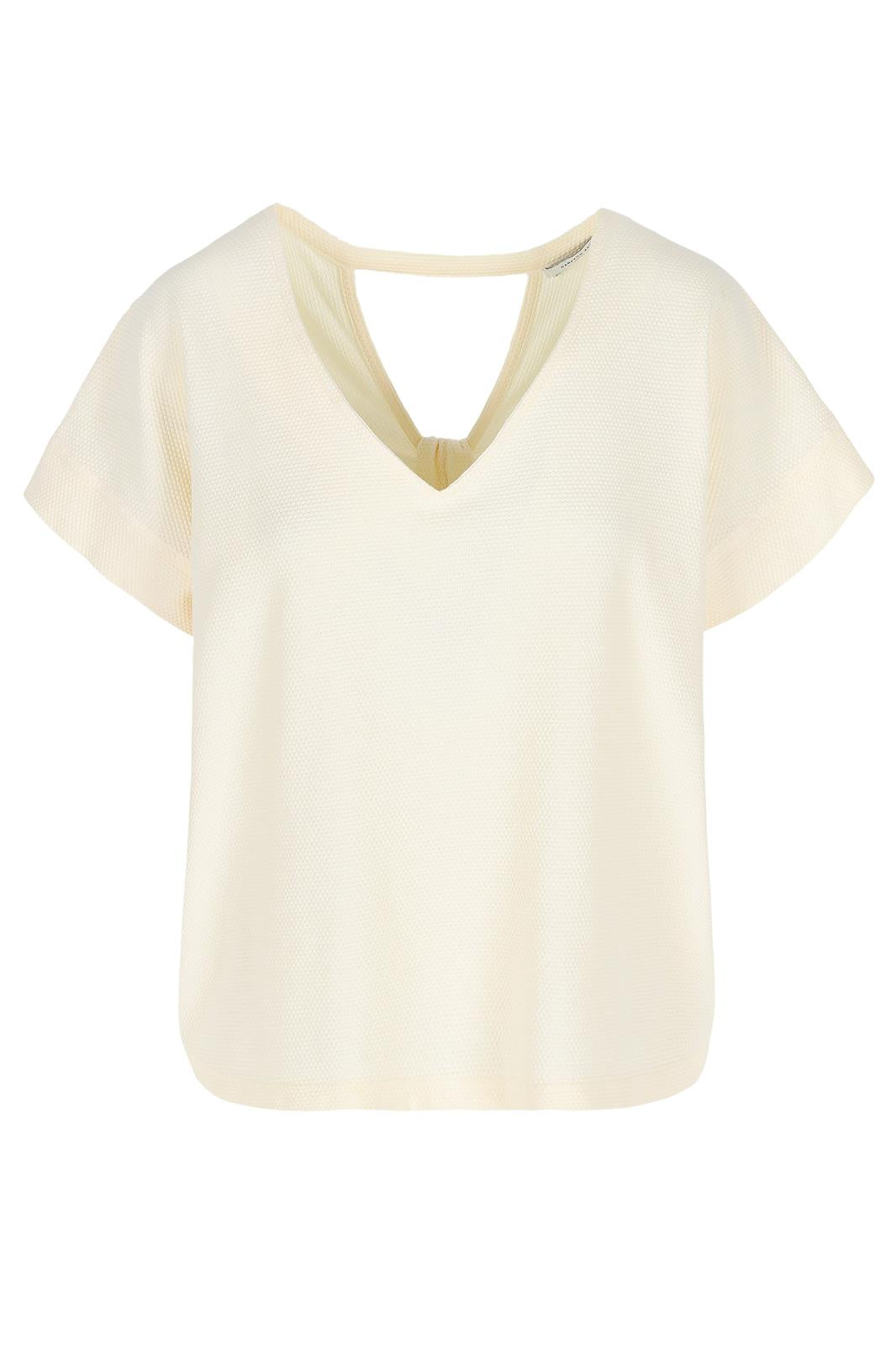 TOP WITH KNOTTED BACK IN STRUCTURED JERS