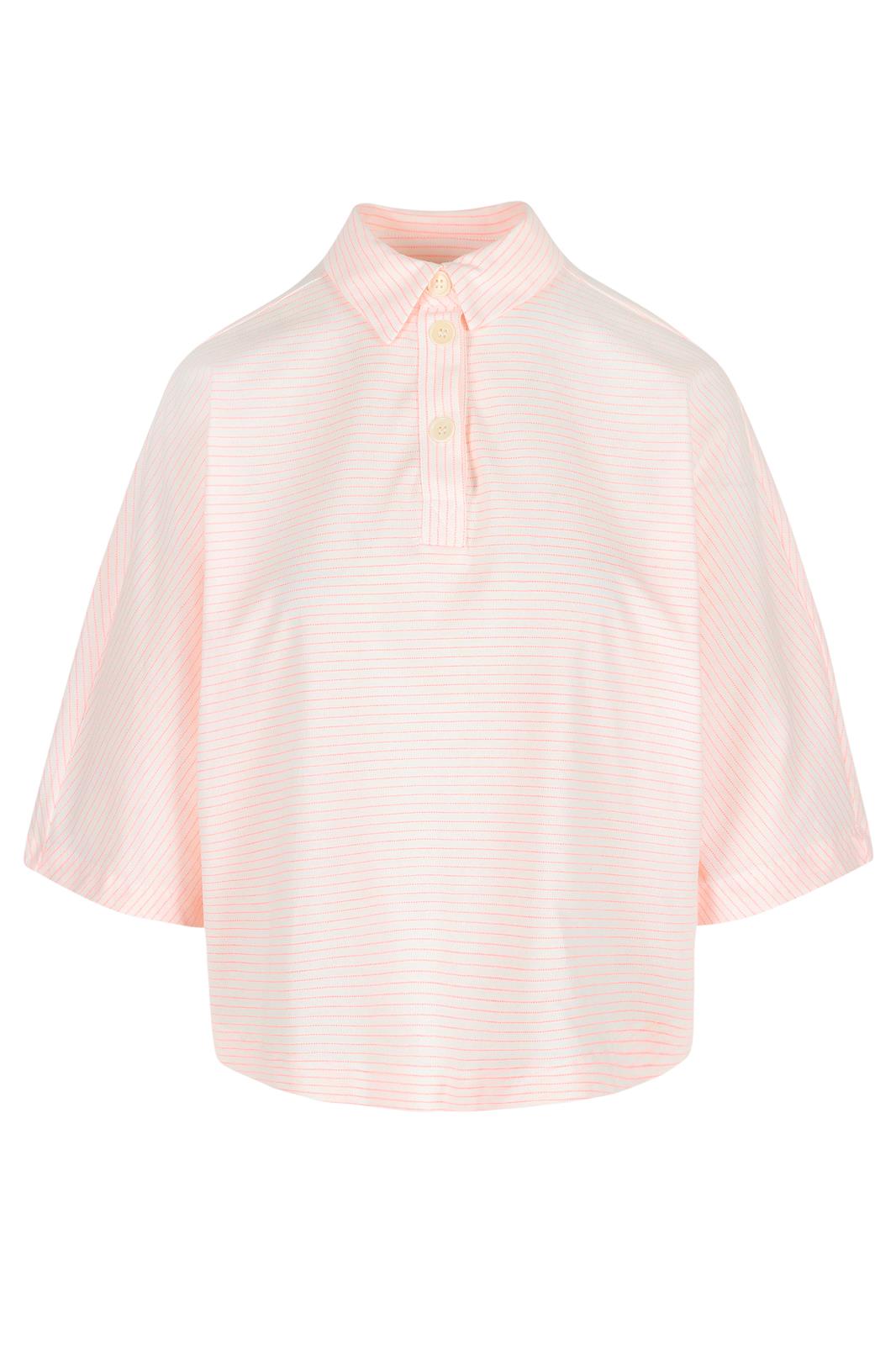 POLO BLOUSE WITH FLUO SPECKS fluo-orang