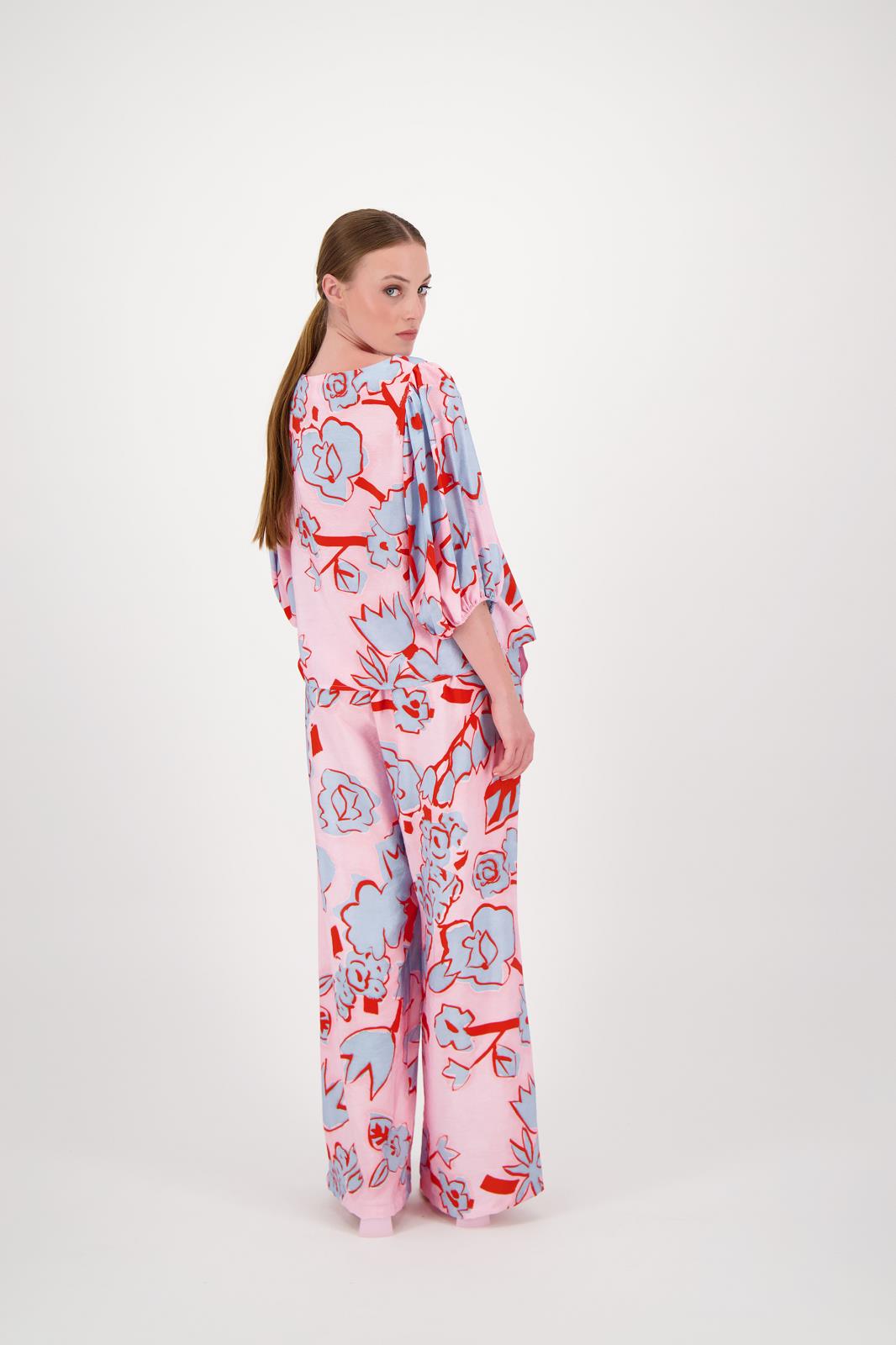 BIG SLEEVES BLOUSE FLOWER PRINT blossom