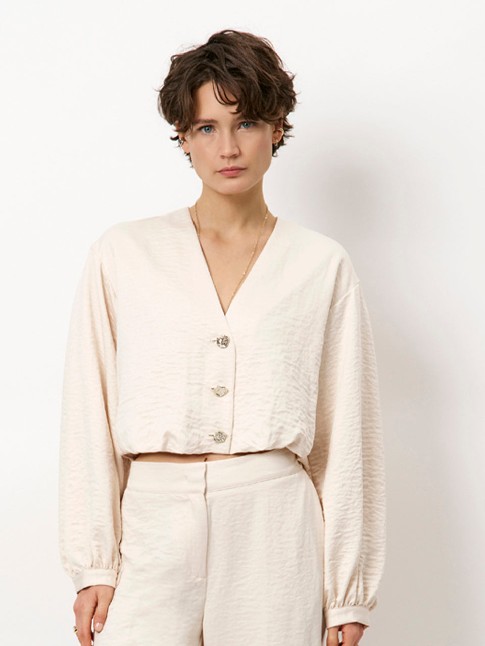 PANTS DRESSED L-*-UNI-BEIGE LIGHT