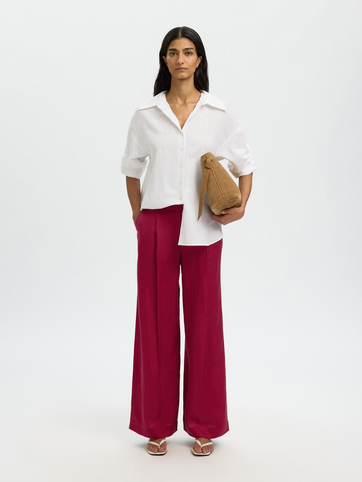 Trousers Wide Leg Fit Purple