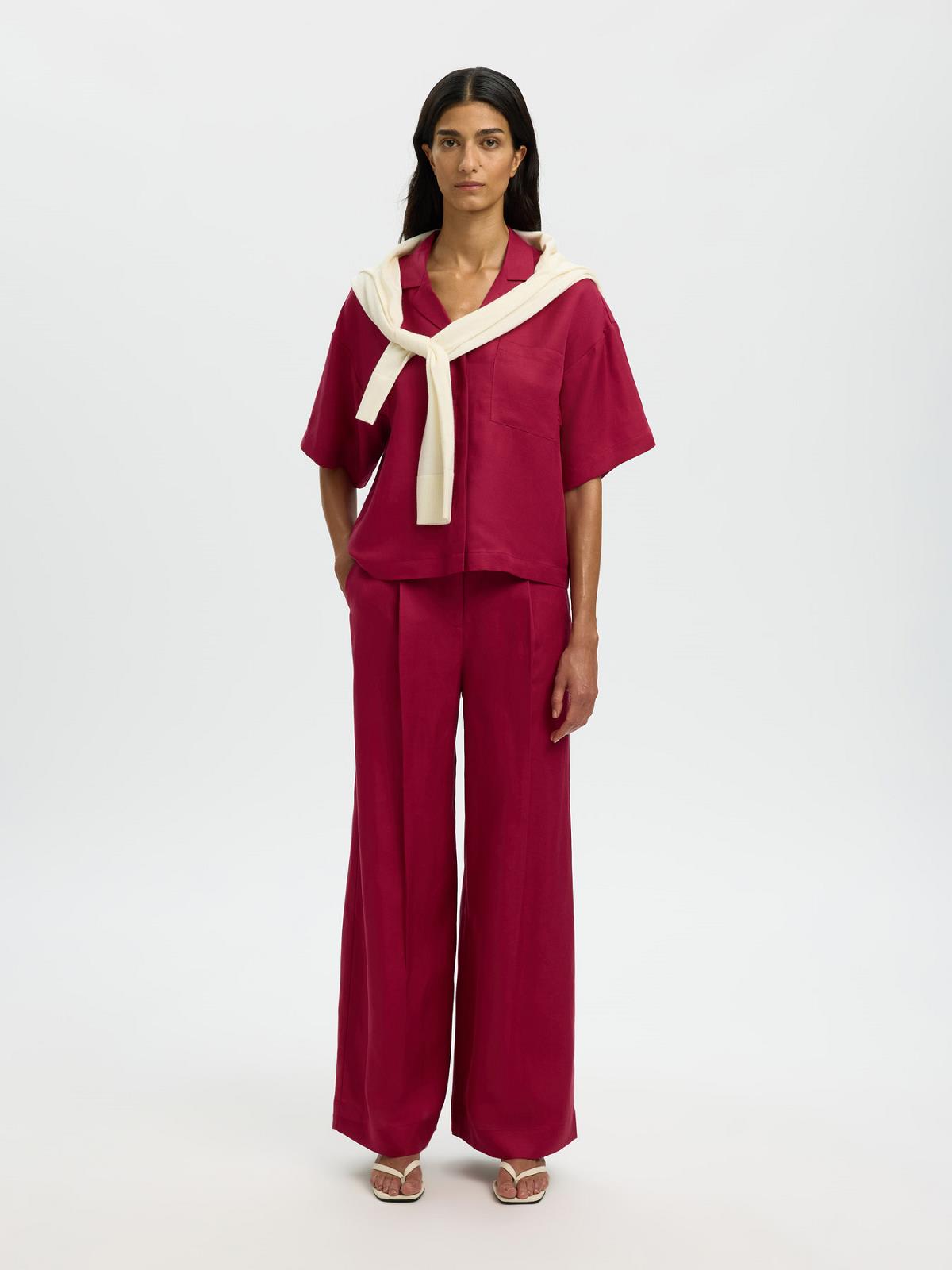 Trousers Wide Leg Fit Purple