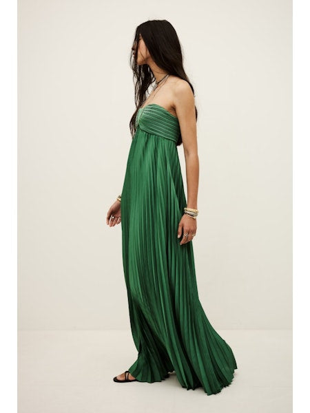 JURK BUSTIER LANG GROEN