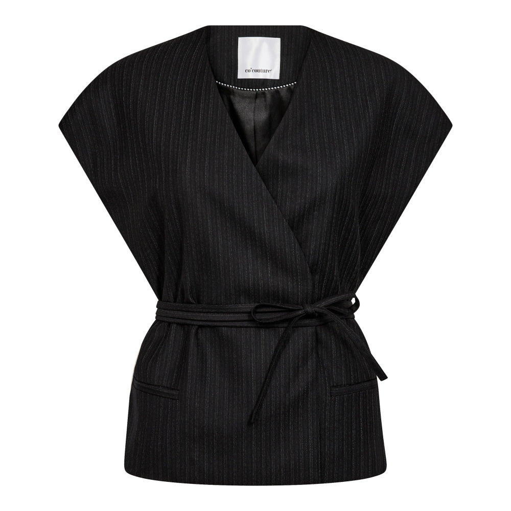 WAISTCOAT-*-STRIPE-BLACK