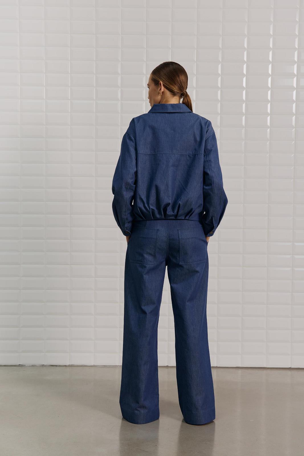 BLOUSE/VEST UNI INDIGO