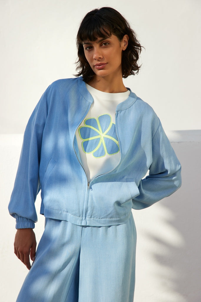 VEST MET RITS UNI BLAUW