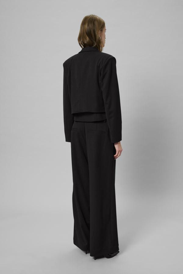 PANTS DRESSED L-*-STRIPE-BLACK