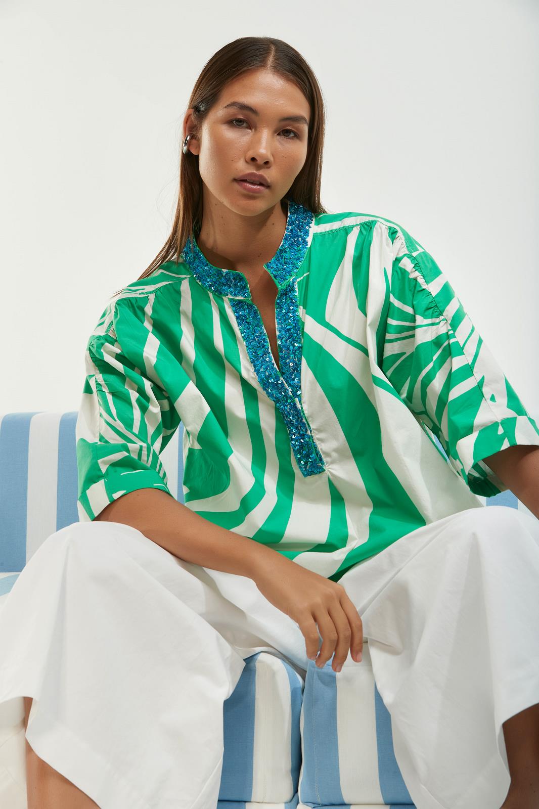 BLOES PRINT GROEN +APPLI