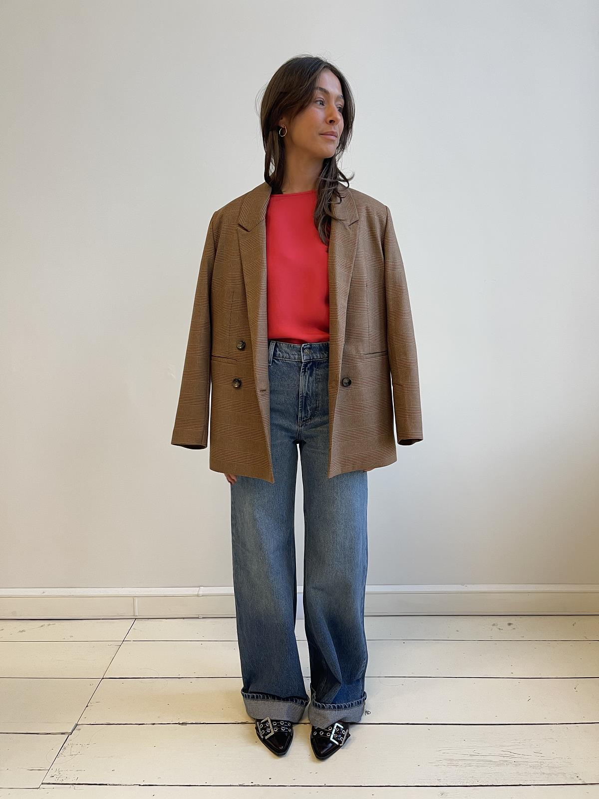 BLAIZER-*-CHECK-CAMEL