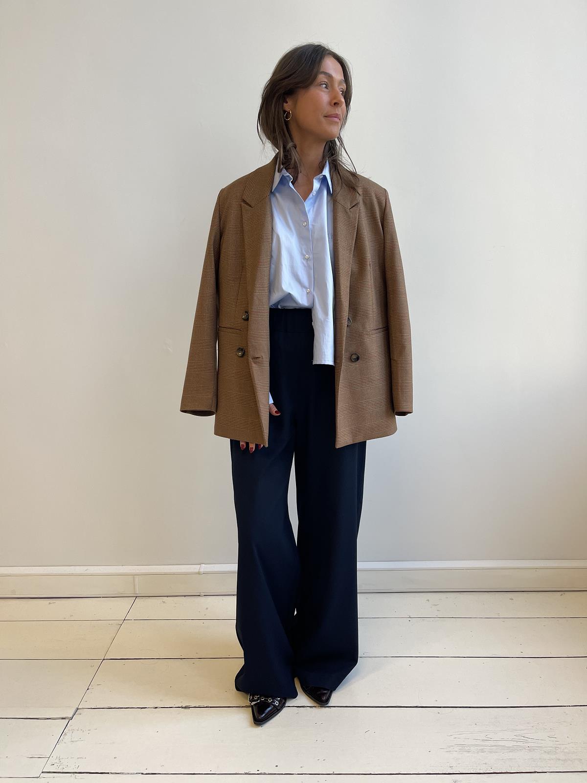 BLAIZER-*-CHECK-CAMEL