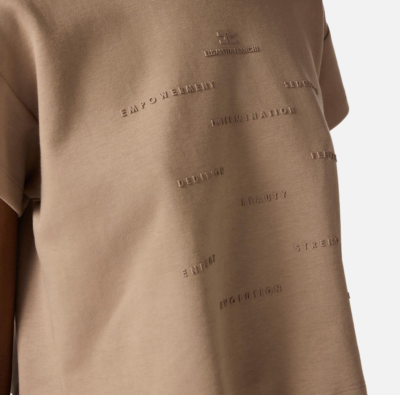 T-SHIRT KM UNI+PRINT TAUPE
