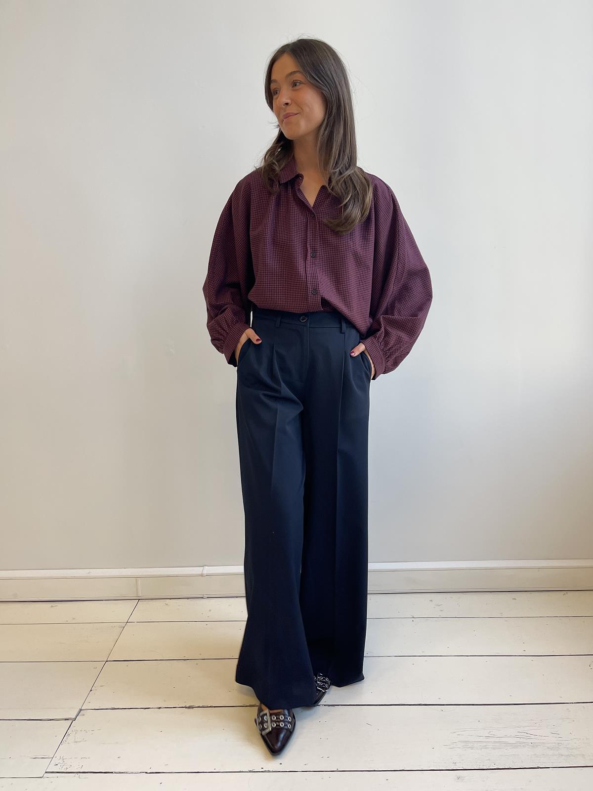 PANTS DRESSED L-*-UNI-BLUE DARK (NAVY)