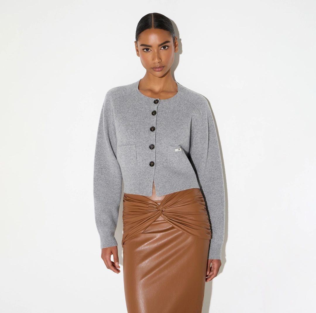 CARDIGAN/PULL LM UNI GRIJS