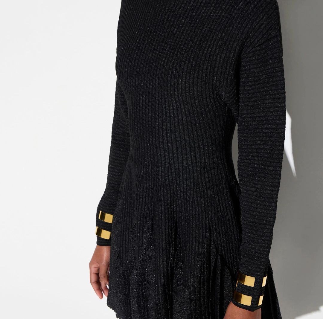 JURK LM TRICOT ZWART