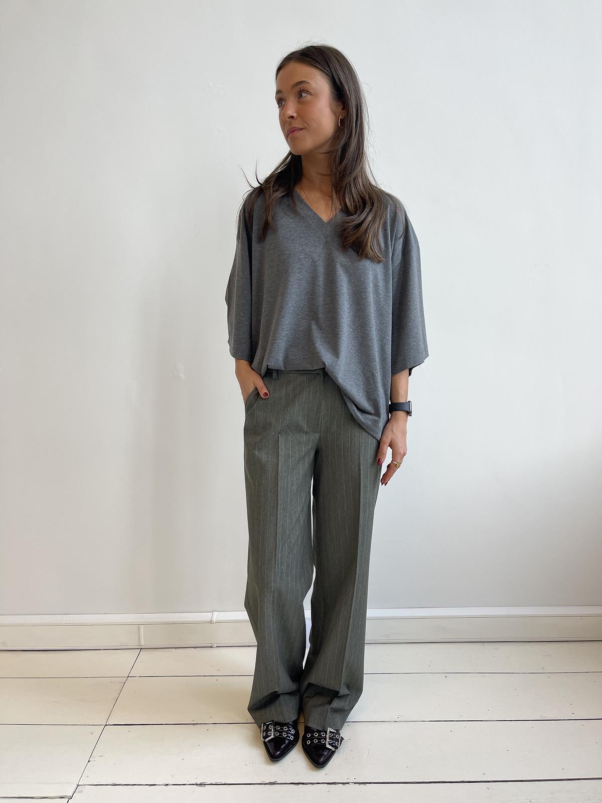 T-SHIRT SS-*-UNI+PRINT-GREY DARK